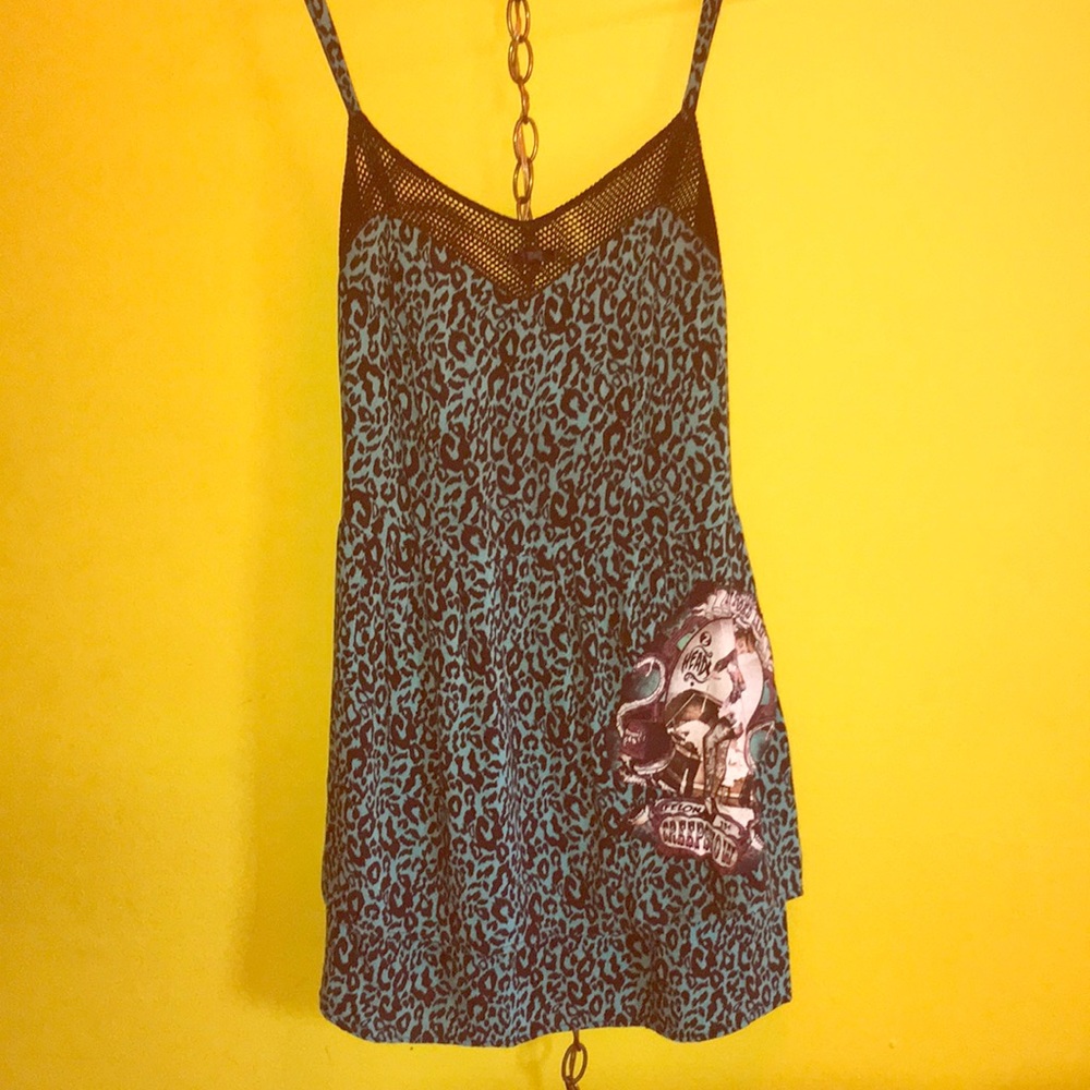 Lexa Vonn x BeBop blue leopard creepshow dress